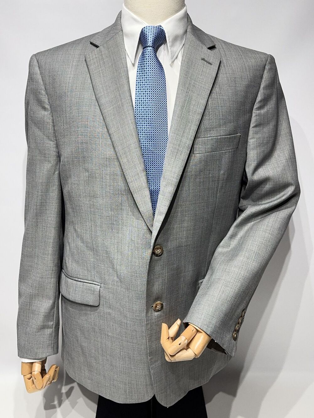 Lauren Ralph Lauren Gray 70% Wool 30% Poly Blend Blazer Stretch Men's Size 44R